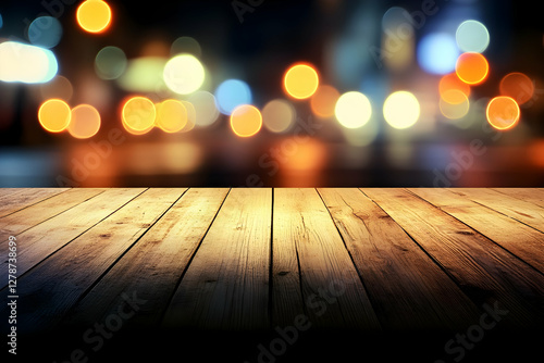 Night City Lights Wooden Ba...