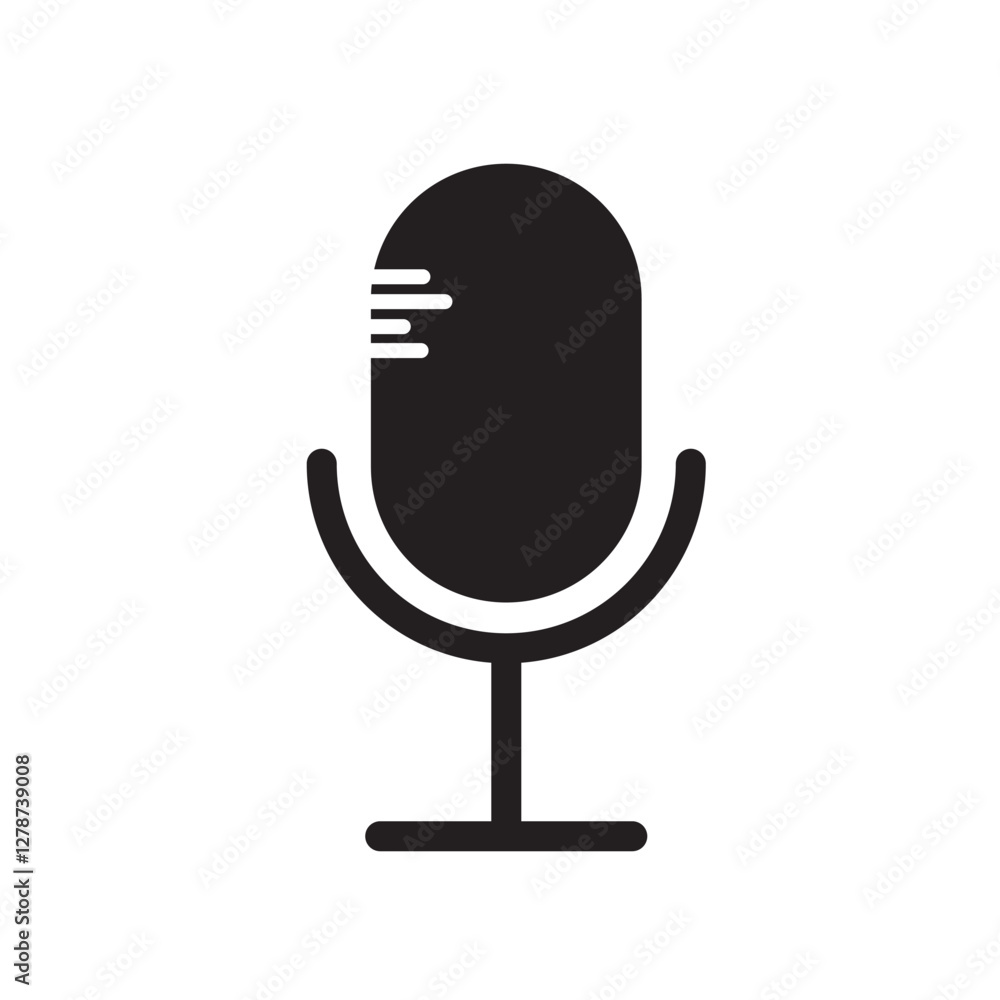 microphone icon design vector template illustration microphone icon design vector template illustration