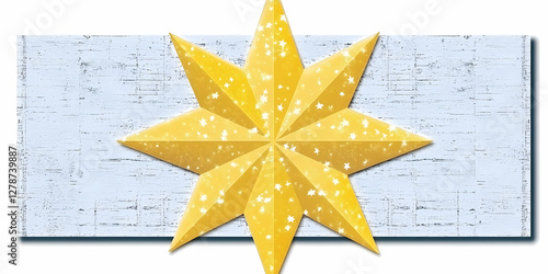 Golden Star Illustration on...