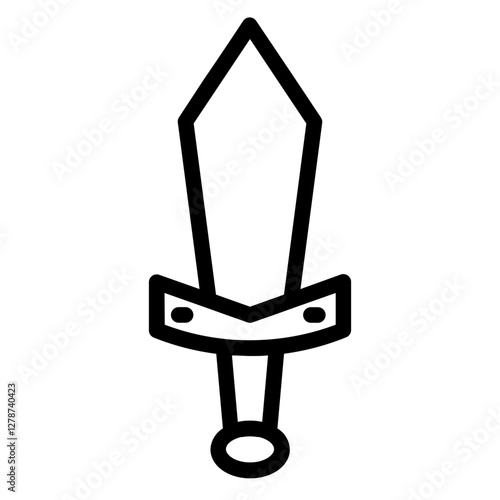 Weapon Battle Knight Line Icon