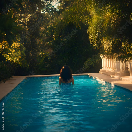 Serene Poolside Relaxation ...