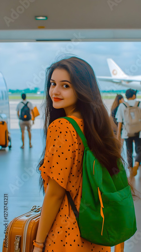 Airport Fashion Photo: Girl...