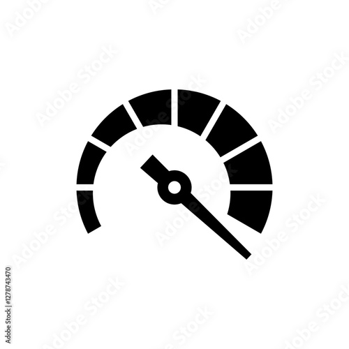 Speedometer icon or speedometer symbol design vector illustration isolated on white background.