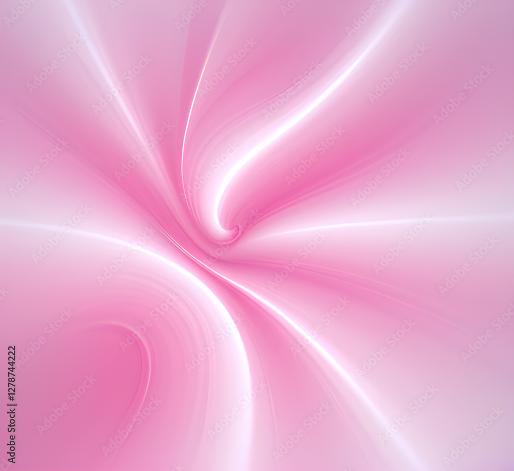 Obraz premium Neon gradient wave light in pink and White tones on dark background creates futuristic and vibrant visual effects for modern tech or artistic abstract illustrations. Generative AI