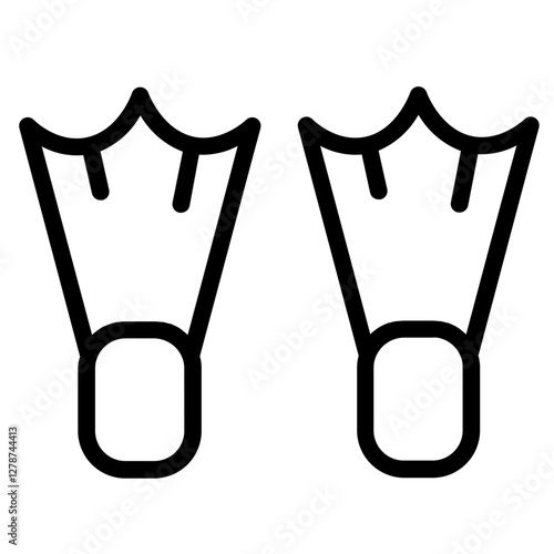 Marine Scuba Sea Line Icon