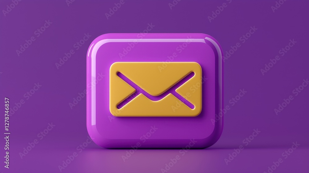 A vibrant purple icon featuring a yellow envelope symbol, representing email and digital communication. A vibrant purple icon featuring a yellow envelope symbol, representing email and digital communication.