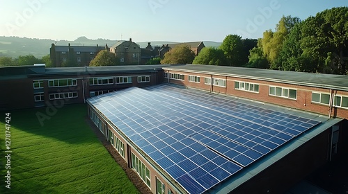 Solar Panels Installed on School Rooftop for Sustainability