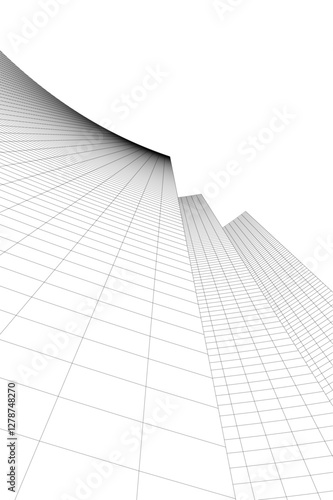 Minimalist Urban Wireframe – Modern Architectural Perspectives