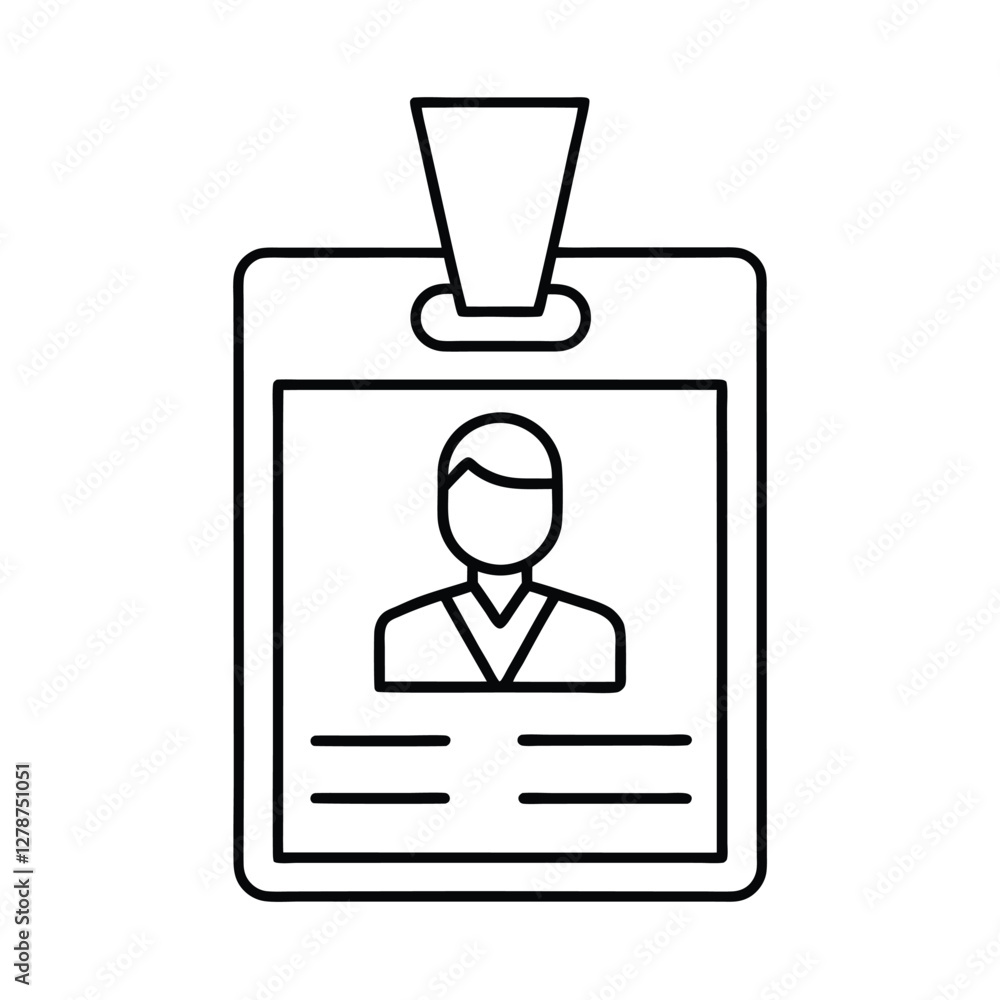 Identification Badge, Employee ID Card, Access Pass, Security, Personnel Identification Badge, Employee ID Card, Access Pass, Security, Personnel