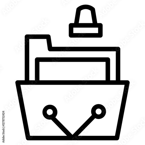 Folder Debug Report Line Icon