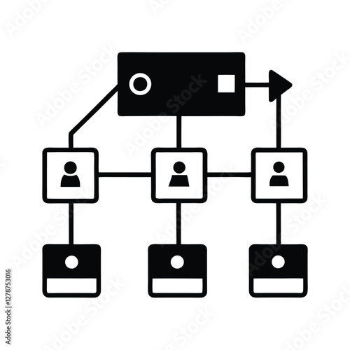 Organizational Chart Hierarchical Structure, Team Collaboration, Workflow Diagram
