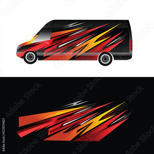 vector design decal wrap body car van cargo company delivery