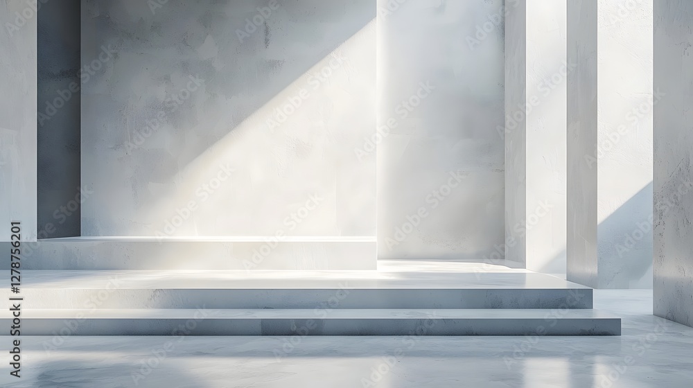 Fototapeta premium Minimalist Elegant Corporate Background with Metallic Textures and Soft Ambient Light