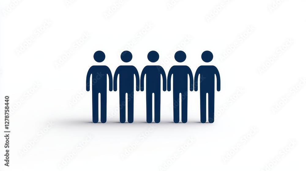 A group of five stylized figures standing together, symbolizing unity, teamwork, or community. A group of five stylized figures standing together, symbolizing unity, teamwork, or community.