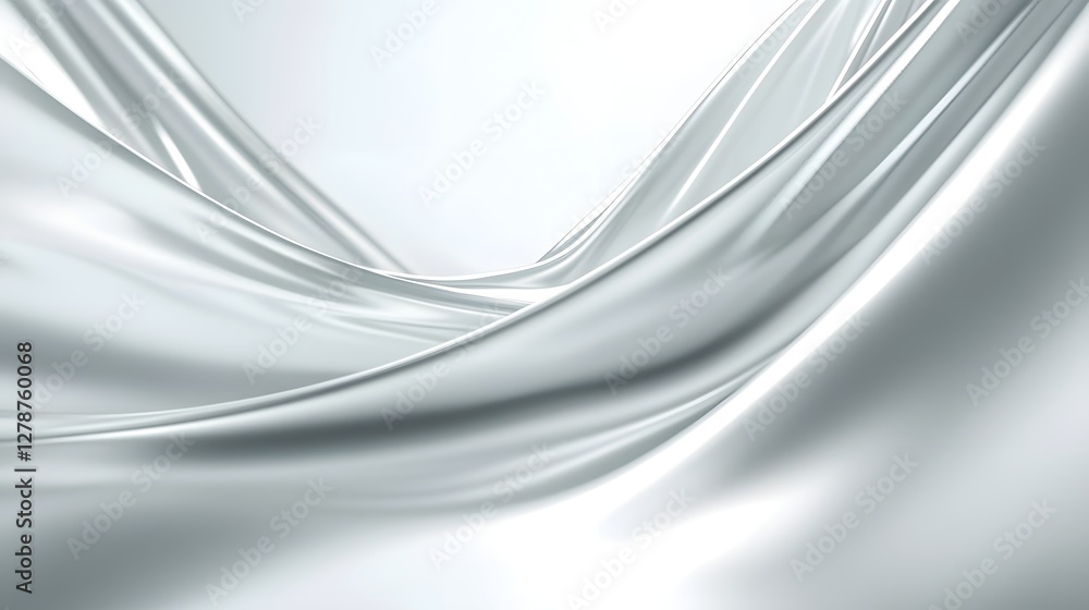 Obraz premium Minimalist Elegant Corporate Background with Smooth Metallic Textures and Refined Silver White Gradient