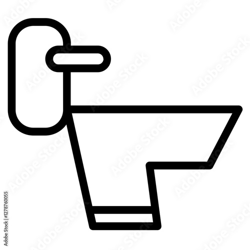 Closet Sanitary Toilet Line Icon