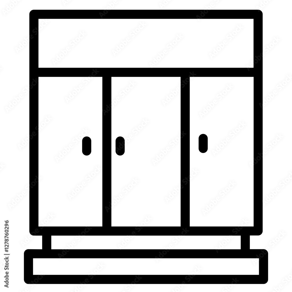 Education Locker School Line Icon Education Locker School Line Icon
