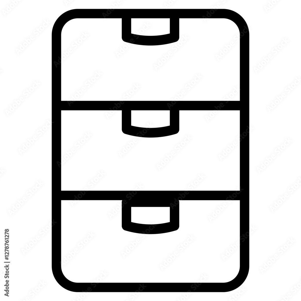 Cabinet Drawers Furniture Line Icon Cabinet Drawers Furniture Line Icon