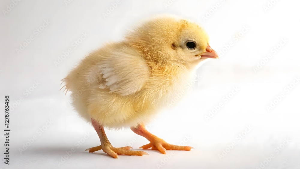 baby chicken on a white background baby chicken on a white background