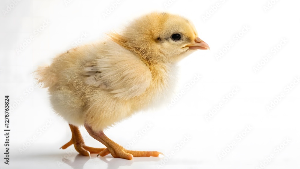 Fototapeta premium baby chicken on white background