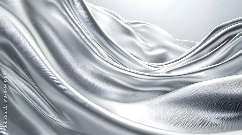 Obraz premium Minimalist Silver and White Gradient Background for Luxury Branding and Corporate Presentations