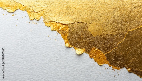 Luxury gold and white textured background for elegant designs. Perfect for wedding invitations, minimalist themes, and premium branding with ample copy space.