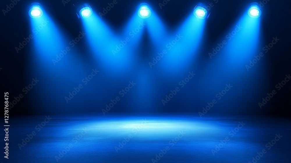 custom made wallpaper toronto digitalStage performance with dramatic blue lighting and effects