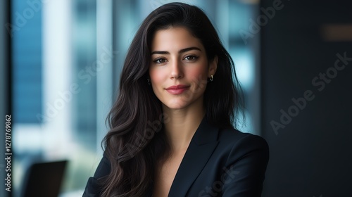 Free Download Confident Immigration Lawyer in Professional Business Setting, Corporate Legal Expert, Elegant Businesswoman, Legal Consultation Services Representation - GFXLoad