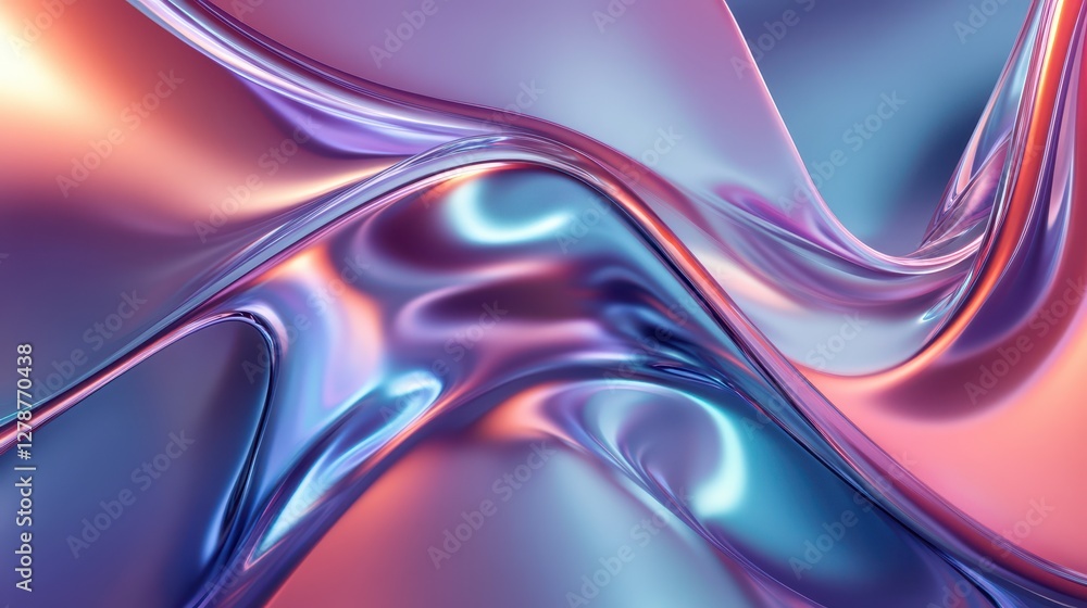 Fototapeta premium A captivating abstract 3D render featuring a blue geometric background.