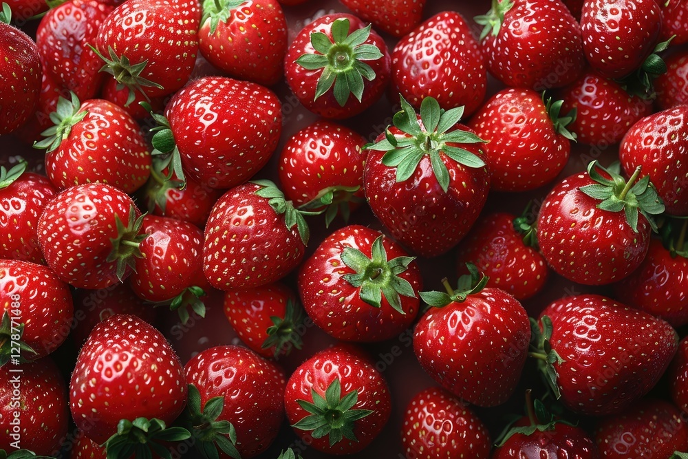 A Collection Of Fresh Ripe Red Strawberries A Collection Of Fresh Ripe Red Strawberries