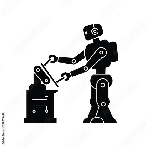 robotic hand holding a key