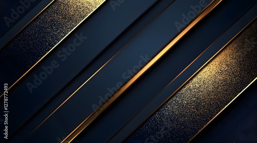 Sophisticated Luxury Corporate Business Background with Navy Blue and Elegant Golden Highlights