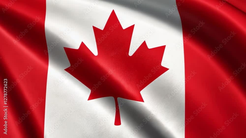 Canadian Flag Waving Canada Day Celebration Canadian Flag Waving Canada Day Celebration