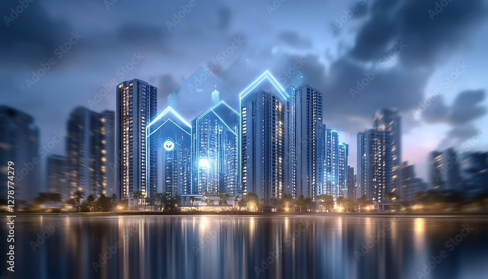 Fototapeta premium Exploring Real Estate, Buy and Sell Houses through and Real Estate Opportunities in the Growing Property MOnline Commercial Enterprises for Profitable Property Investmentarket .