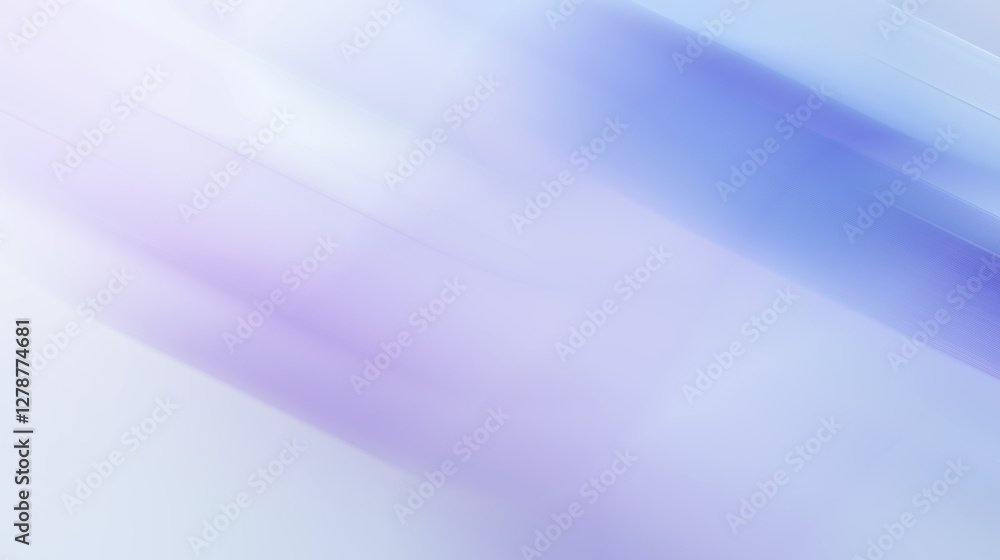 Fototapeta premium A soft, abstract background with diagonal gradients of light purple and blue hues, creating a calming and serene visual effect. 