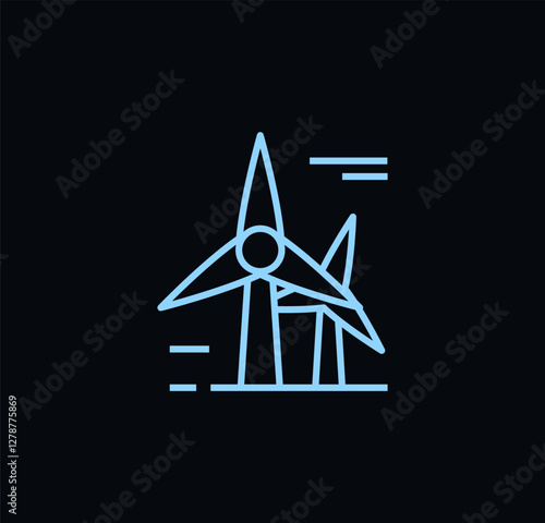 Ecology and green energy icon. Nature, renewable alternative energy, environment, recycle, solar panel, green electricity, wind generators, wind power, chemical energy, atomic energy sign