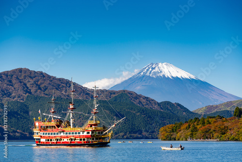 Foto Mount Fuji, Japan. Lake Ashi view in Hakone