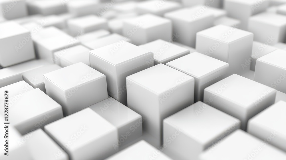 A minimalist abstract background design featuring a geometric composition of cubes.