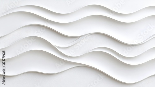 White Waves of Paper Texture Creating a Minimalist and Elegant Background Design