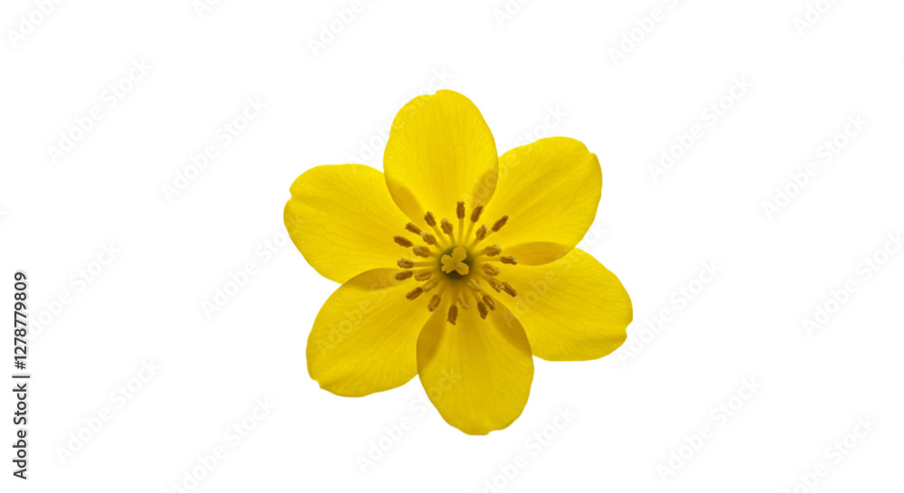 Fototapeta premium Vibrant Yellow Cosmos Flower Closeup 