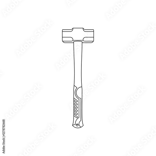 Sledge Hammer outline icon vector illustration. Modern hand tool in trendy style. Editable graphic resources for many purposes.