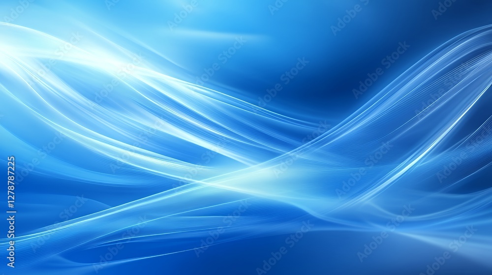 Abstract Blue Swirling Light Waves Design Abstract Blue Swirling Light Waves Design