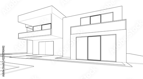 Modern Architectural Sketches – Abstract Residential Designs