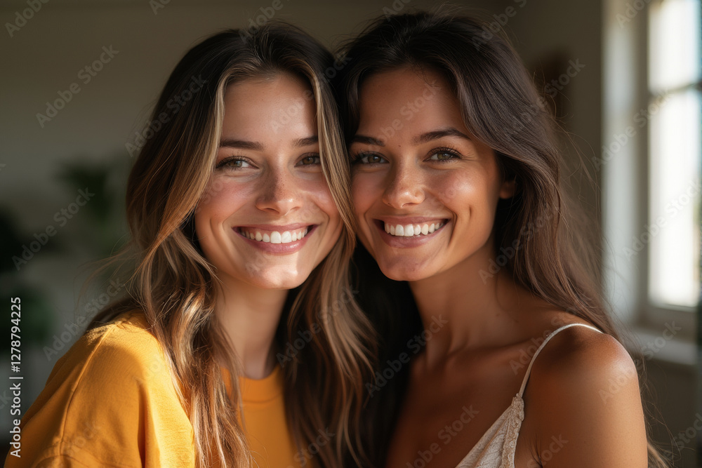 a photo of diverse couple smile at camera a photo of diverse couple smile at camera