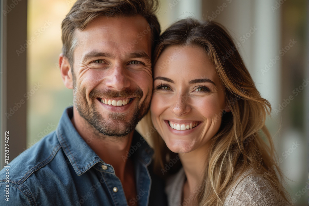 a photo of diverse couple smile at camera a photo of diverse couple smile at camera