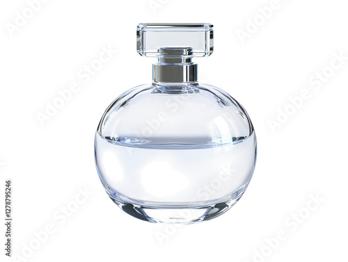 Black and white perfume bottle, a monochrome masterpiece of fragrance design photo