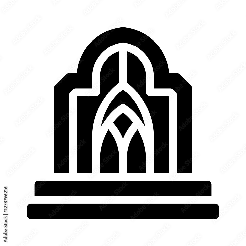 Obraz premium arch glyph icon