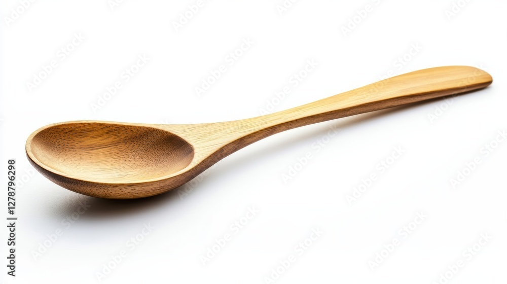 Wood spoon and olive oil on white background, perfect for cooking. Wood spoon and olive oil on white background, perfect for cooking.