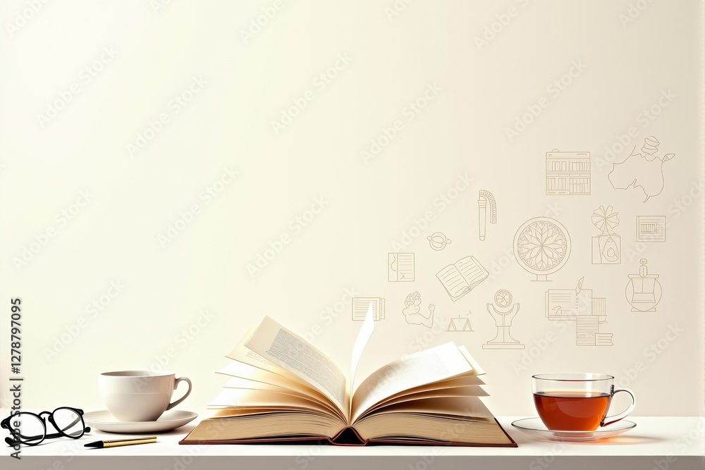 An education-themed elements illustration background An education-themed elements illustration background