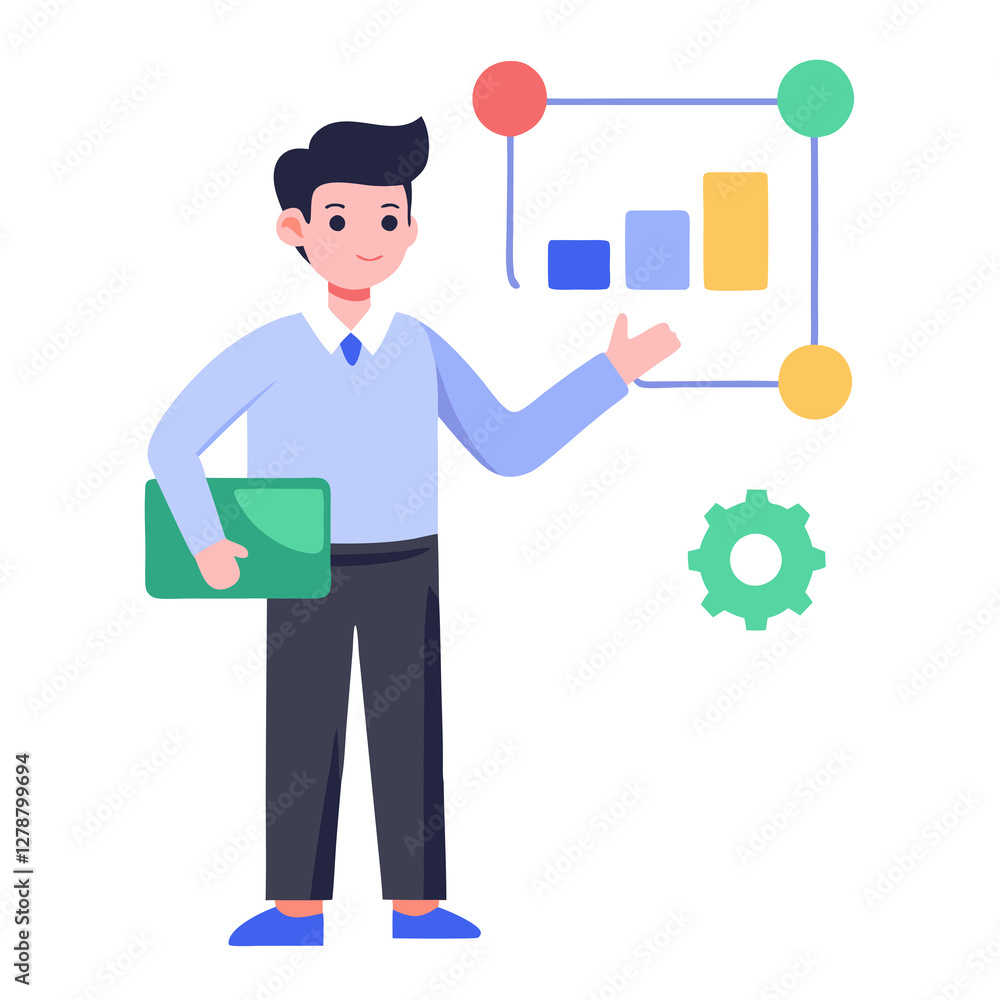 Flat vector professional drives bold conversion optimization for marketing success Flat vector professional drives bold conversion optimization for marketing success